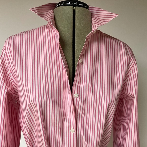 Old money timeless striped shirt dress by Brooks Brothers 100% cotton size 8 - Picture 3 of 11